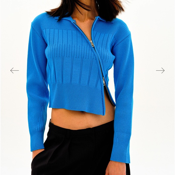 Source Unknown Diagonal Zip Cardigan - Picture 1 of 3